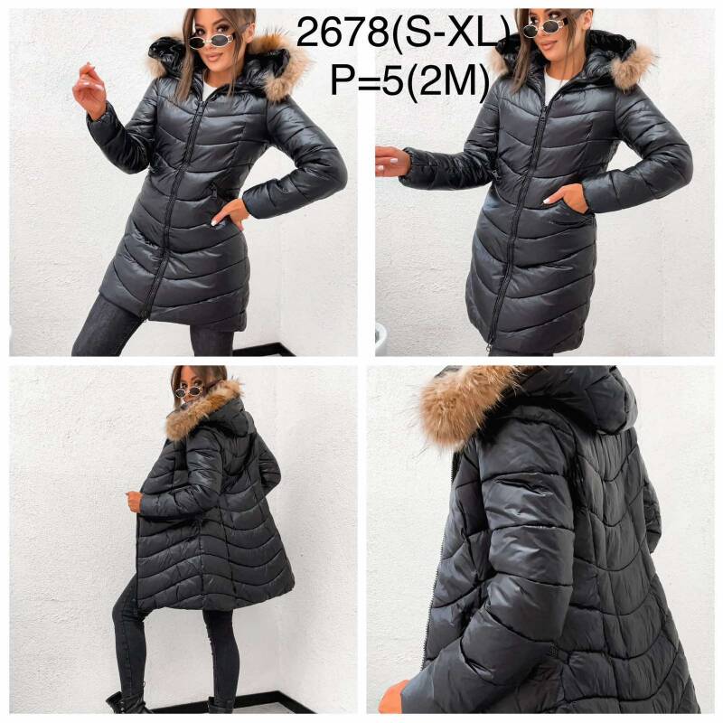 Kurtki damskie cienki Roz S-XL, 1 Kolor Paczka 4 szt